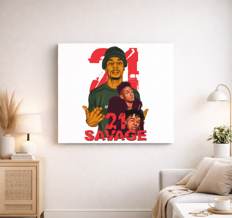 21 Savage 2.0 vászonkép  — Fehér