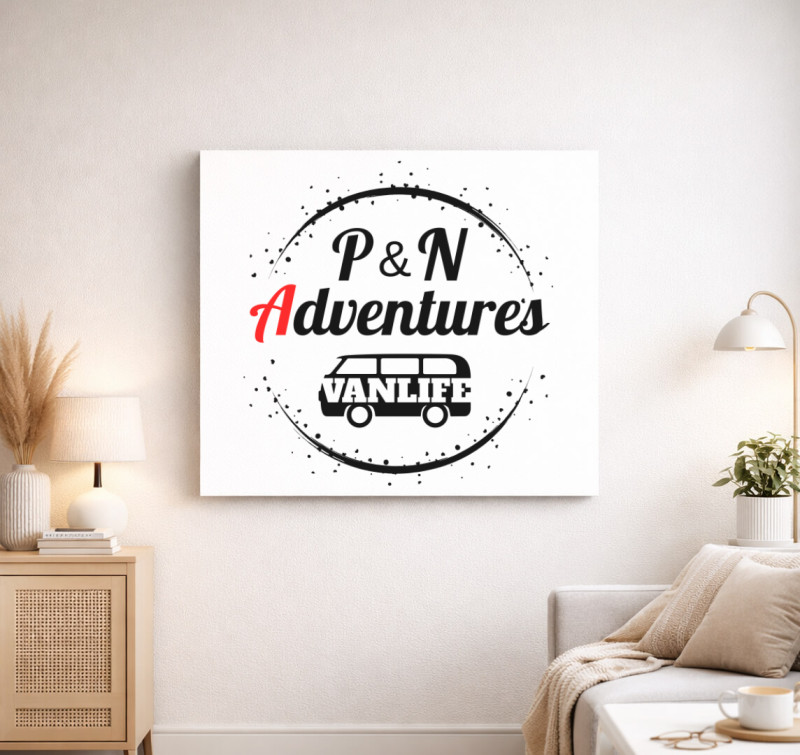 P&amp;N Adventures vászonkép — Fehér