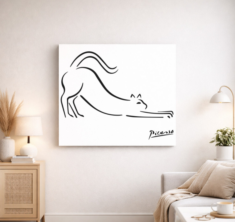 Picasso CAT vászonkép — Fehér