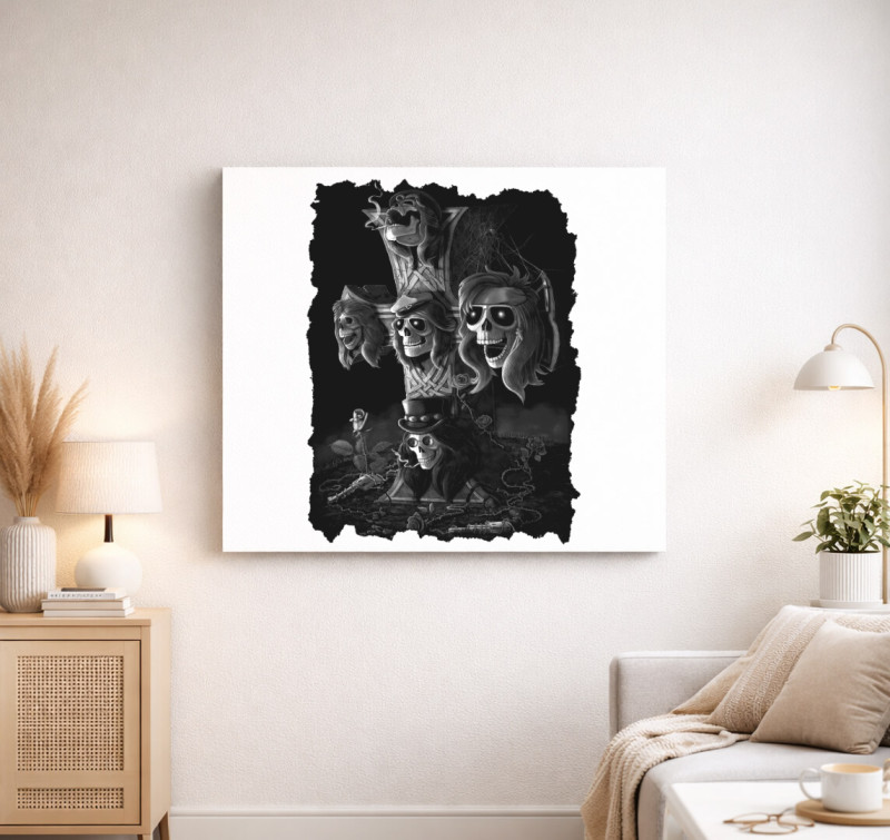 Guns N Roses art vászonkép — Fehér