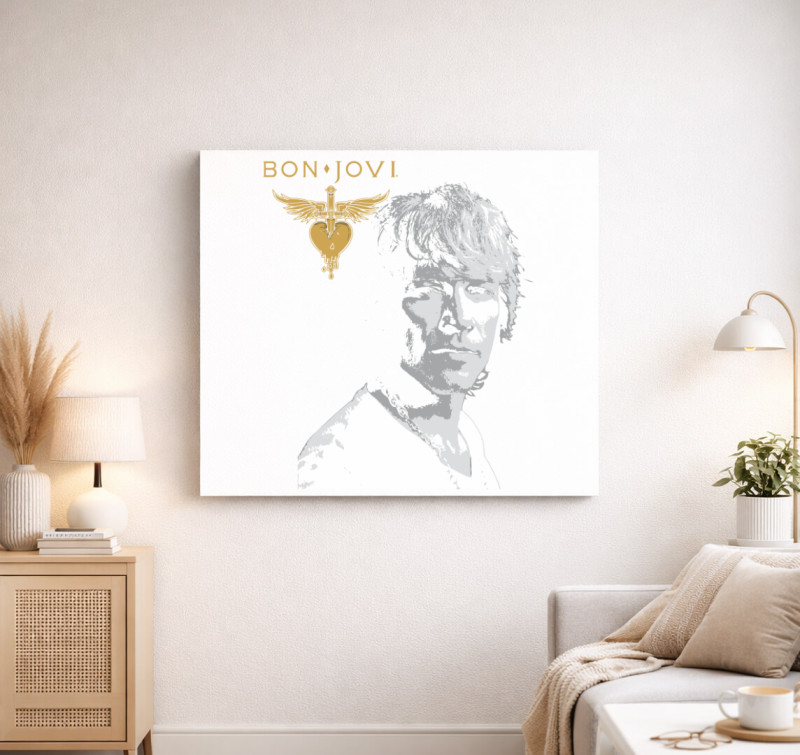 Bon Jovi vászonkép — Fehér