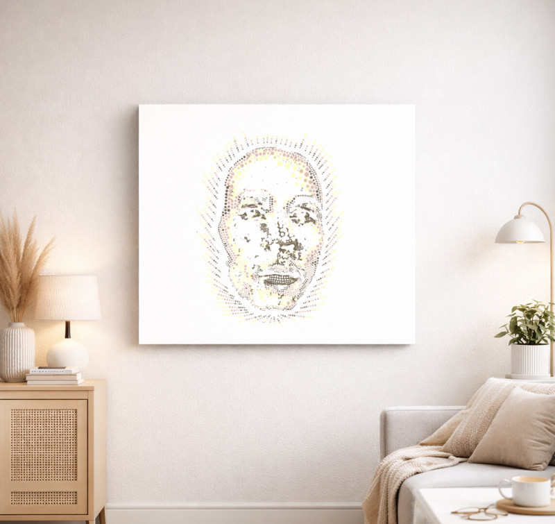 Bob Marley arckép vászonkép — Fehér