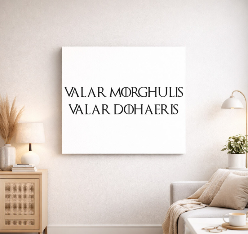 Valar- Trónok harca vászonkép — Fehér