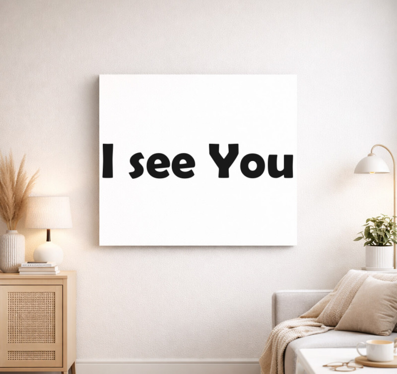 I see You vászonkép — Fehér