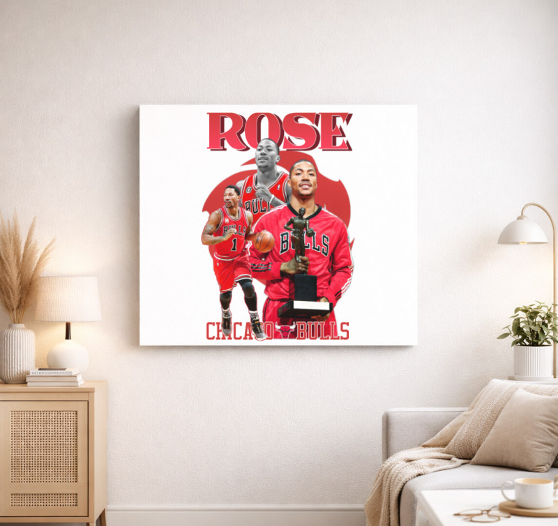 Derrick Rose vászonkép — Fehér