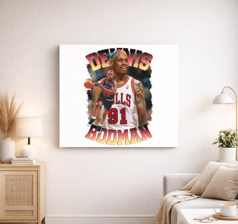 Dennis Rodman a Féreg vászonkép — Fehér