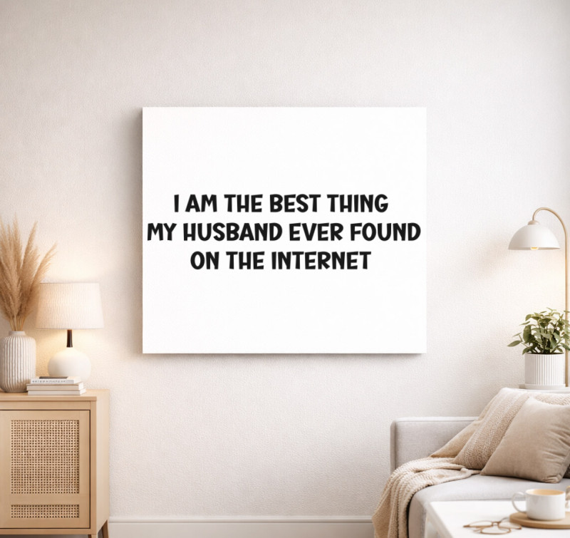 I am the best thing vászonkép — Fehér