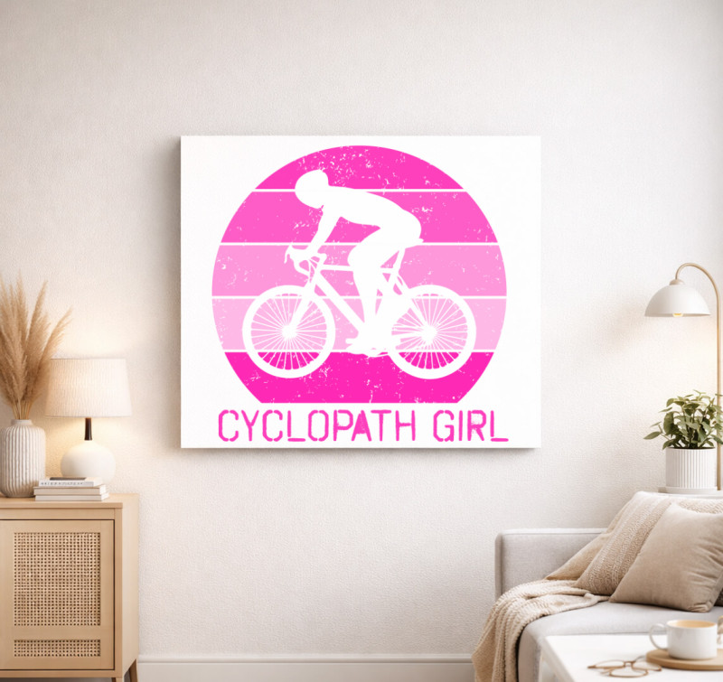 Cyclopath Girl vászonkép — Fehér