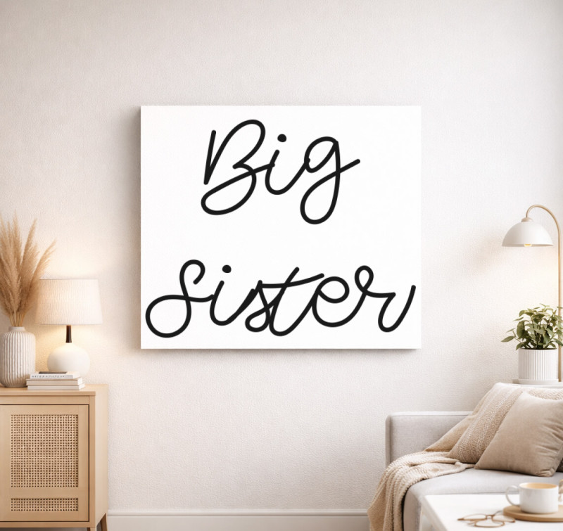 Big Sister nagytesó vászonkép — Fehér