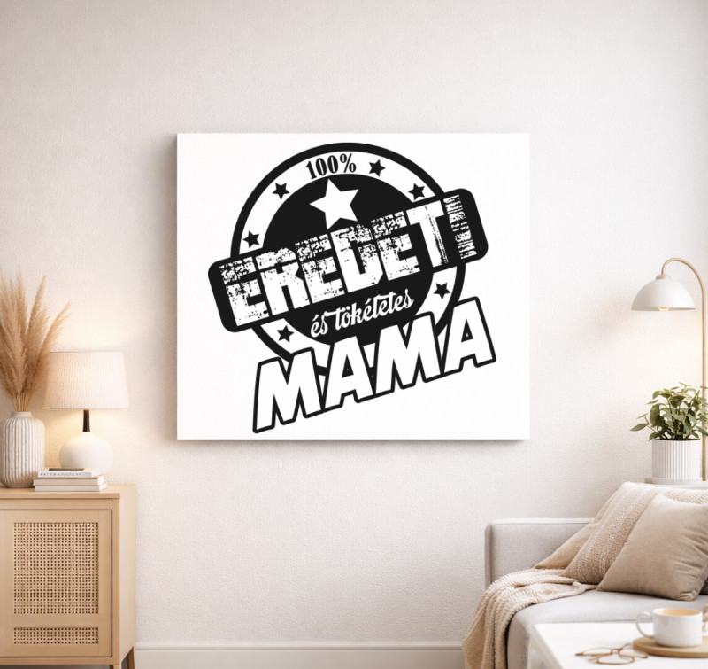 Mama tökéletes vászonkép — Fehér