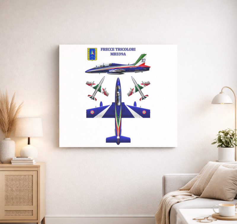 Frecce Tricolori 2 vászonkép — Fehér