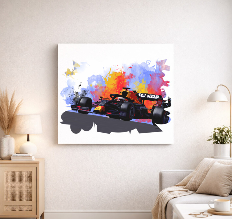 Max Verstappen vászonkép — Fehér