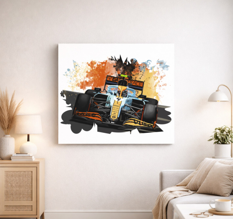 Lando Norris vászonkép — Fehér