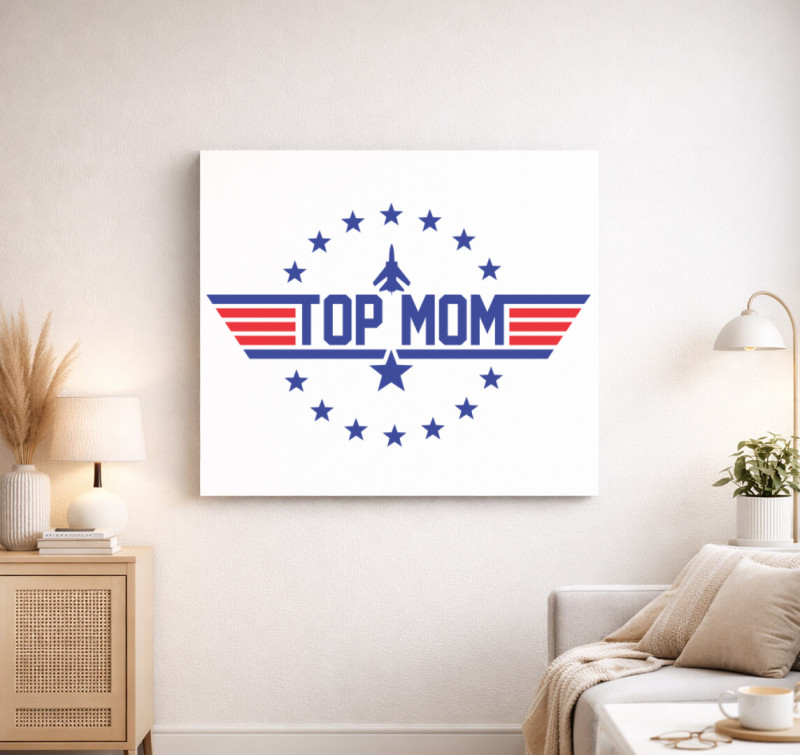 Top Mom vászonkép — Fehér