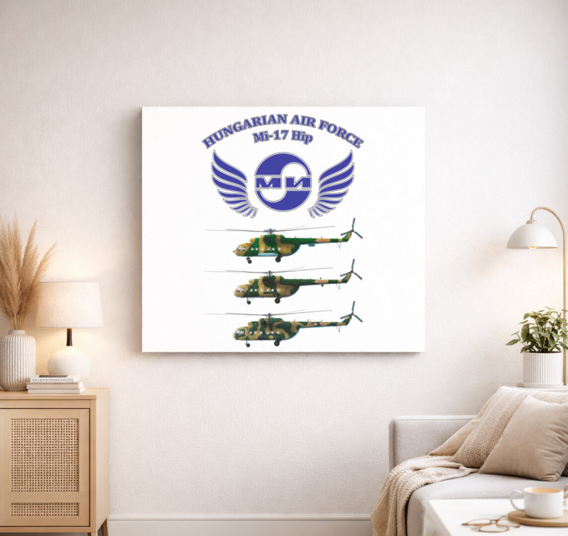 Mi-17 HUNAF vászonkép — Fehér