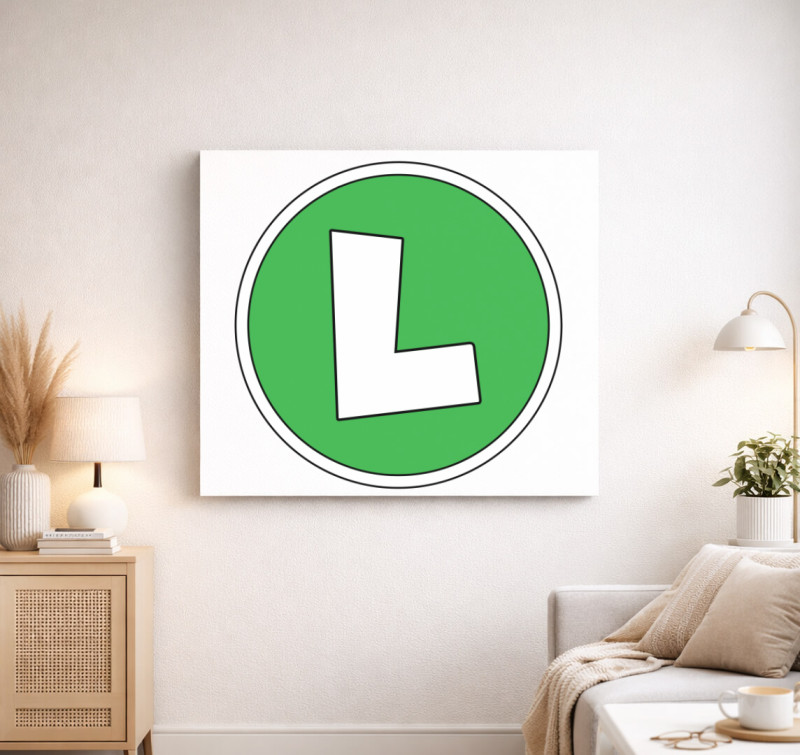 Luigi Monogram vászonkép — Fehér