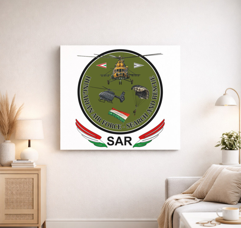 Search And Rescue HUNAF vászonkép — Fehér