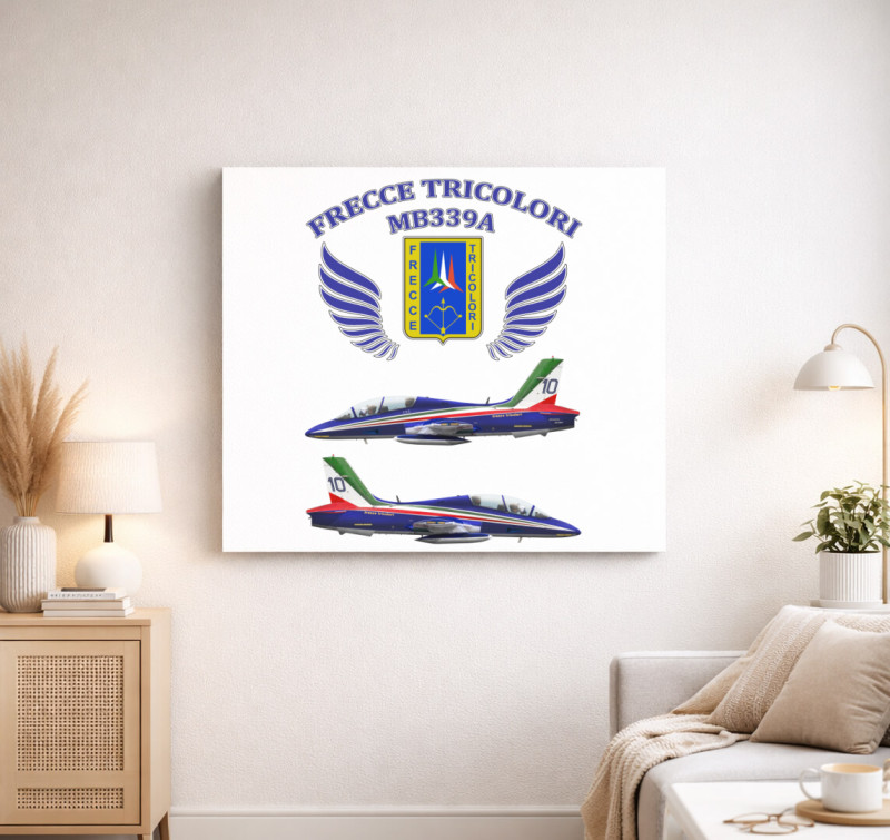 Frecce Tricolori vászonkép — Fehér