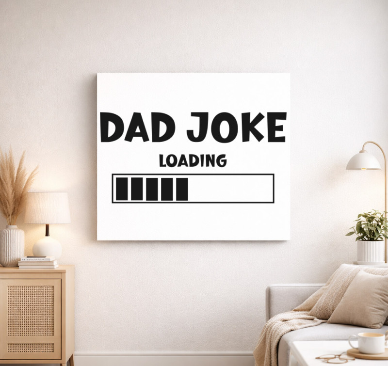 Dad joke loading vászonkép — Fehér