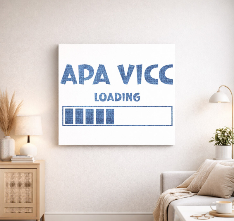 Apa vicc farmer vászonkép — Fehér