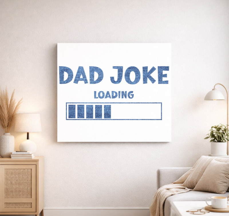 Dad joke jeans vászonkép — Fehér