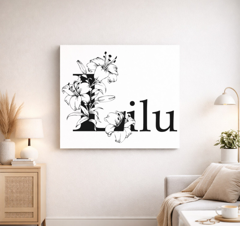 Lilu vászonkép — Fehér