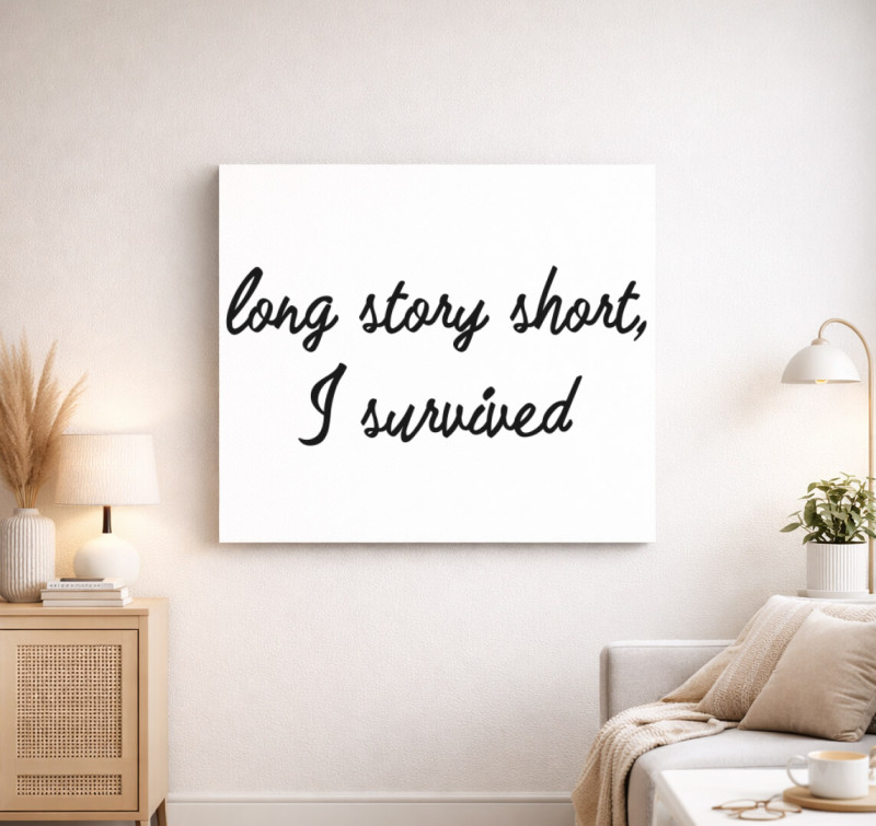 Long story taylor swift vászonkép — Fehér