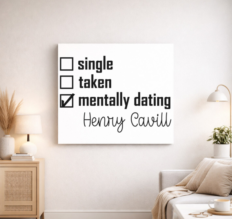 Mentally dating Cavill vászonkép — Fehér