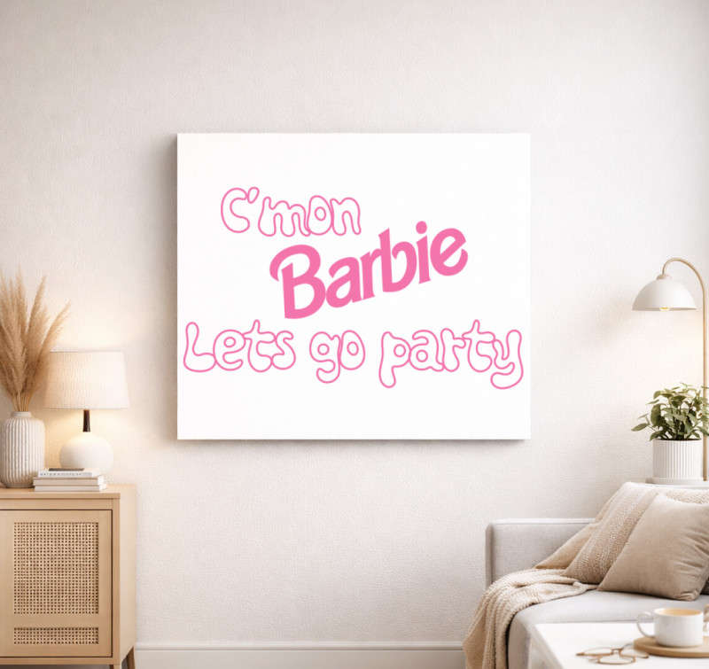 C'mon Barbie vászonkép — Fehér