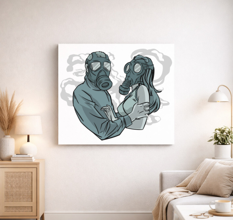 Anti-social Love vászonkép — Fehér