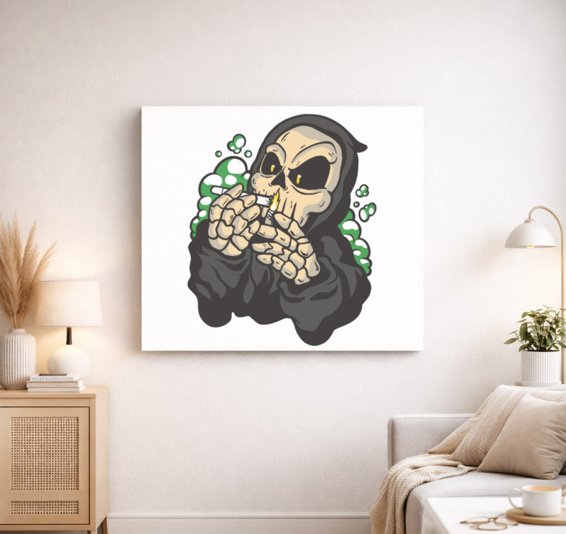 The bong reaper vászonkép — Fehér