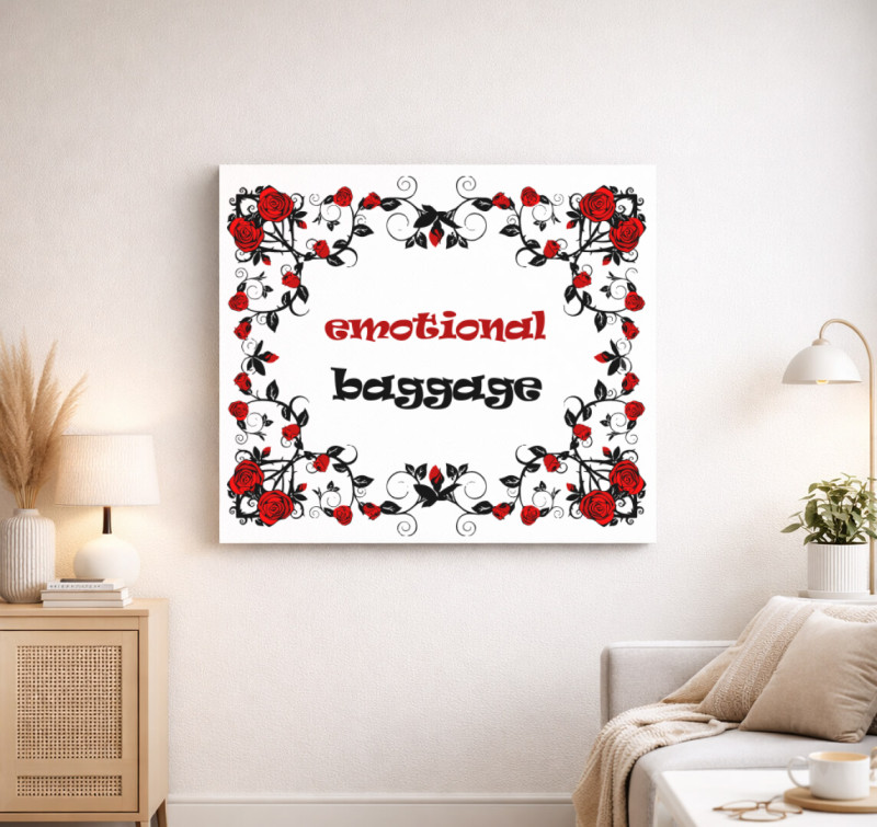 Emotional baggage vászonkép — Fehér