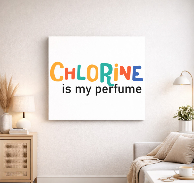Chlorine perfume vászonkép — Fehér