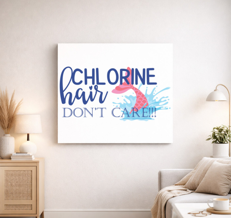 Chlorine hair sellős vászonkép — Fehér
