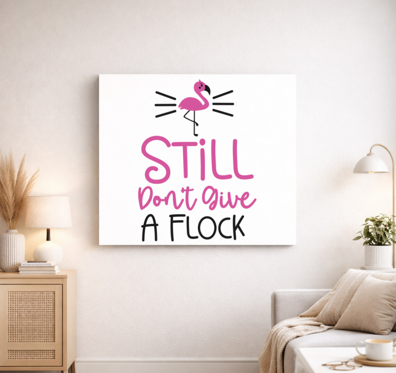 Flamingo flock vászonkép — Fehér