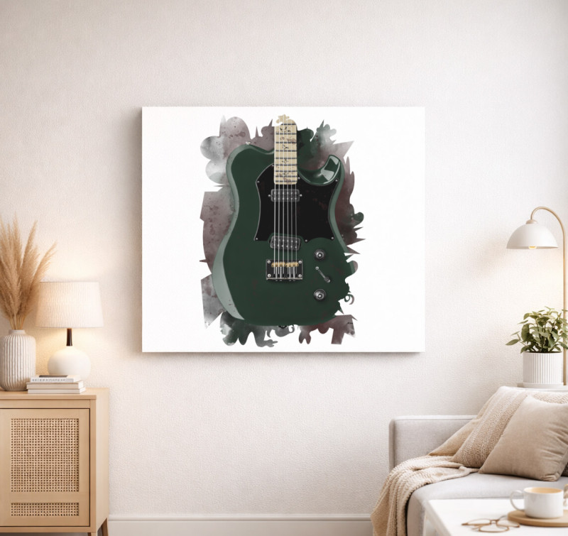 Miles Kennedy gitár vászonkép — Fehér