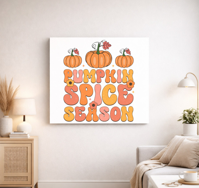 Pumpkinspice vászonkép — Fehér
