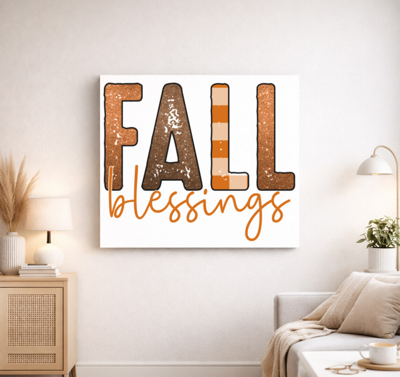 Fall blessings vászonkép — Fehér
