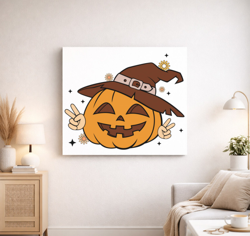 Howdy Pumpkin vászonkép — Fehér
