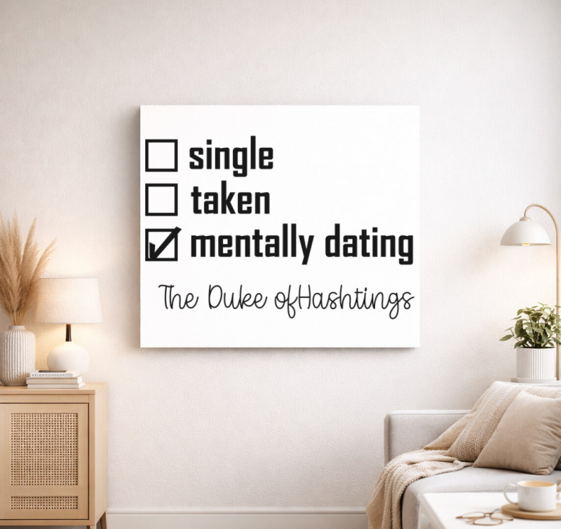 Mentally dating Duke vászonkép — Fehér