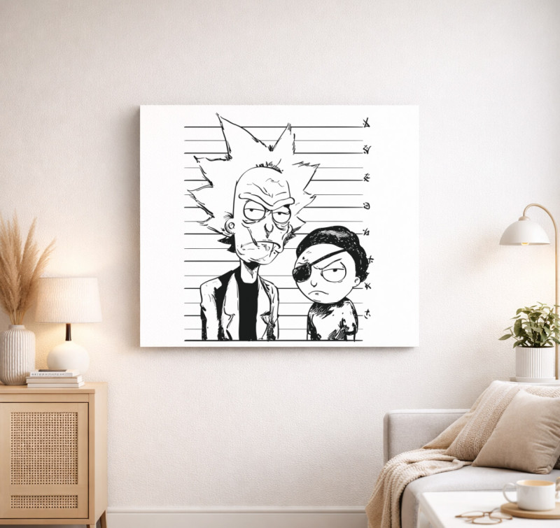 RickandMorty vászonkép — Fehér