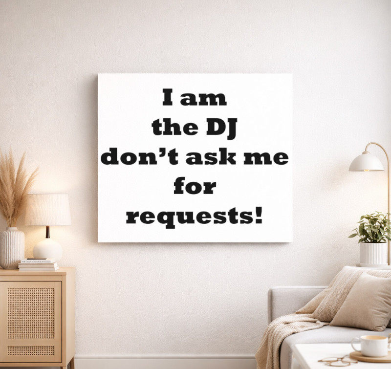 DJ requests vászonkép — Fehér