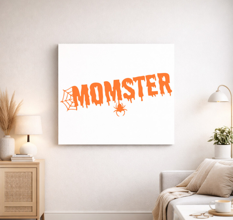 Halloween Momster vászonkép — Fehér