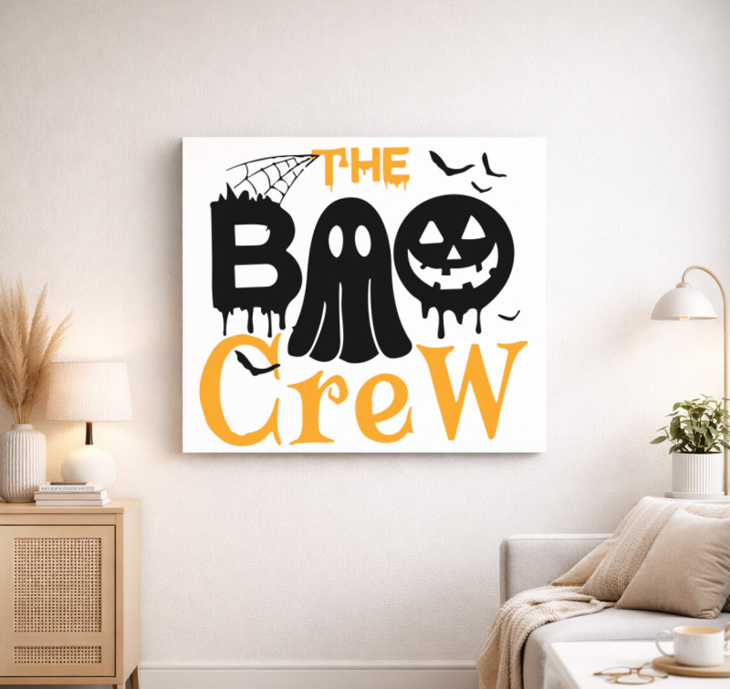 Halloween The Crew vászonkép — Fehér