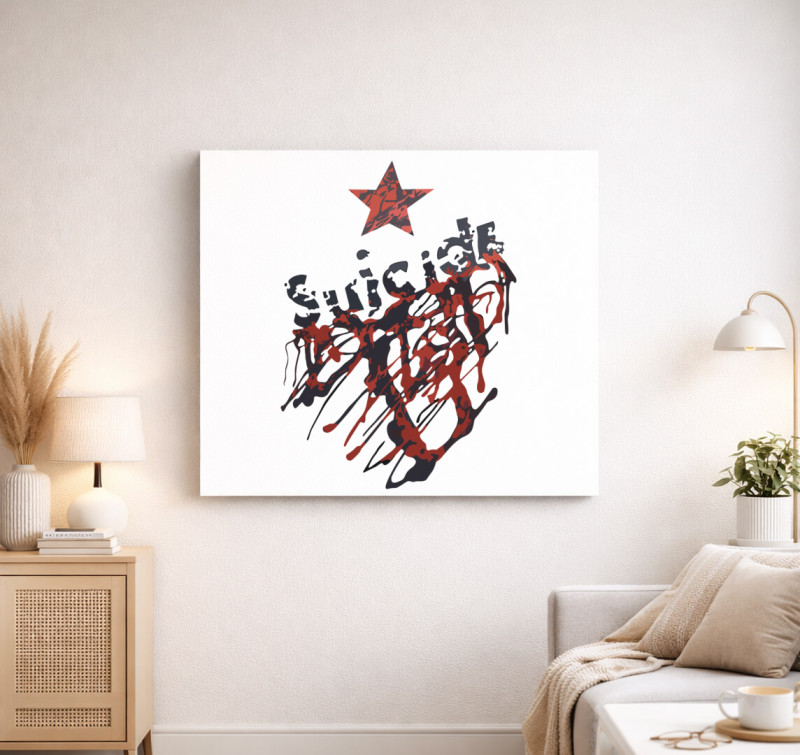 Suicide vászonkép — Fehér