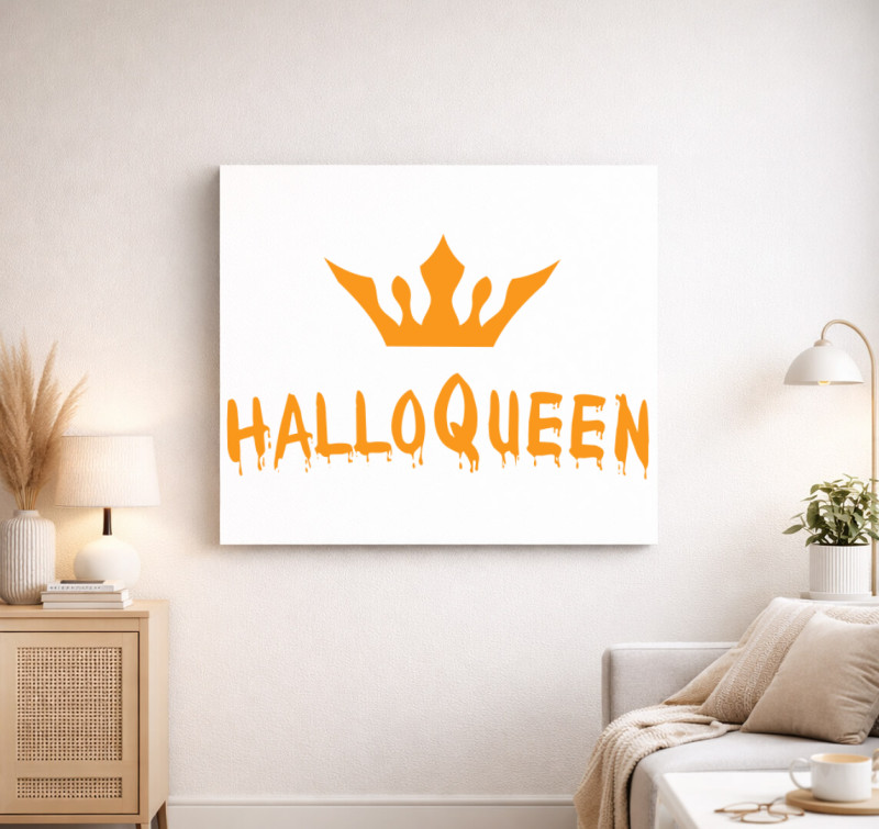 HalloQueen narancssárga  vászonkép — Fehér