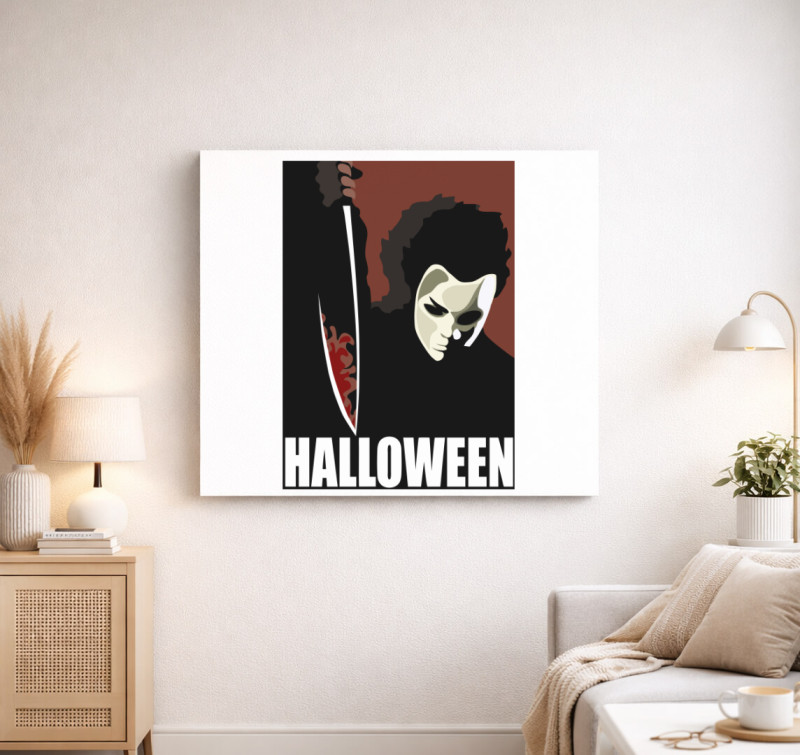 Halloween filmes vászonkép — Fehér