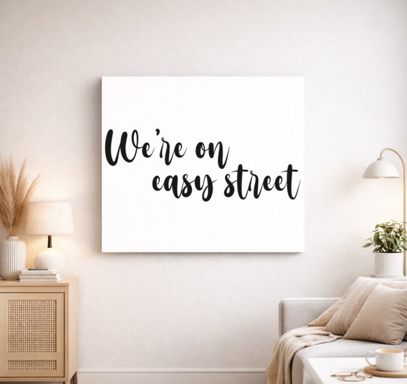 Easy street vászonkép — Fehér