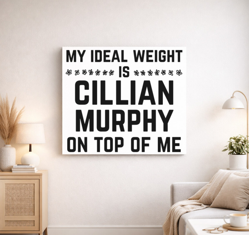 Ideal weight CM vászonkép — Fehér