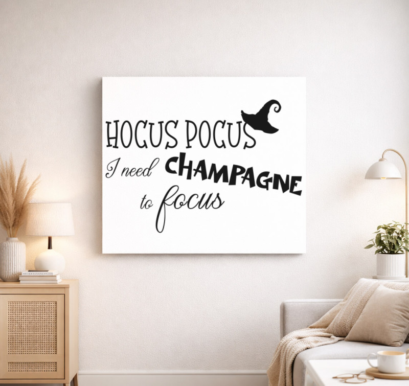 Hocus Pocus champagne vászonkép — Fehér
